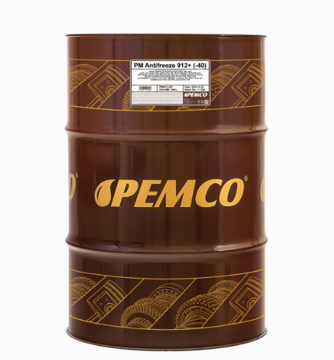 PEMCO Antifreeze 912+(-40) антифриз на основі етиленгліколю (ЧЕРВОНИЙ), 208 л