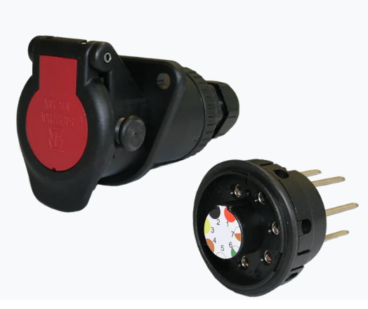 Розетка ABS/ADR/EBS, 7-контактний,24V (ISO 7638-1), ERICH JAEGER